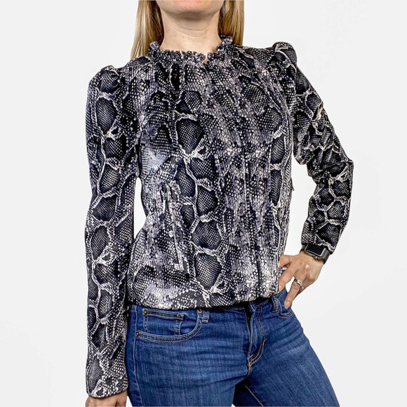 Rebecca Taylor Jacket Jackets Coats Bomber Jacket Silk Velvet Snakeskin - Picture 2 of 13